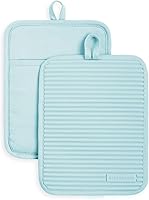 Vista 11 de KITCHENAID Juego de 2 soportes para ollas de silicona suave acanalada, negro mate, 7 x 9 pulgadas