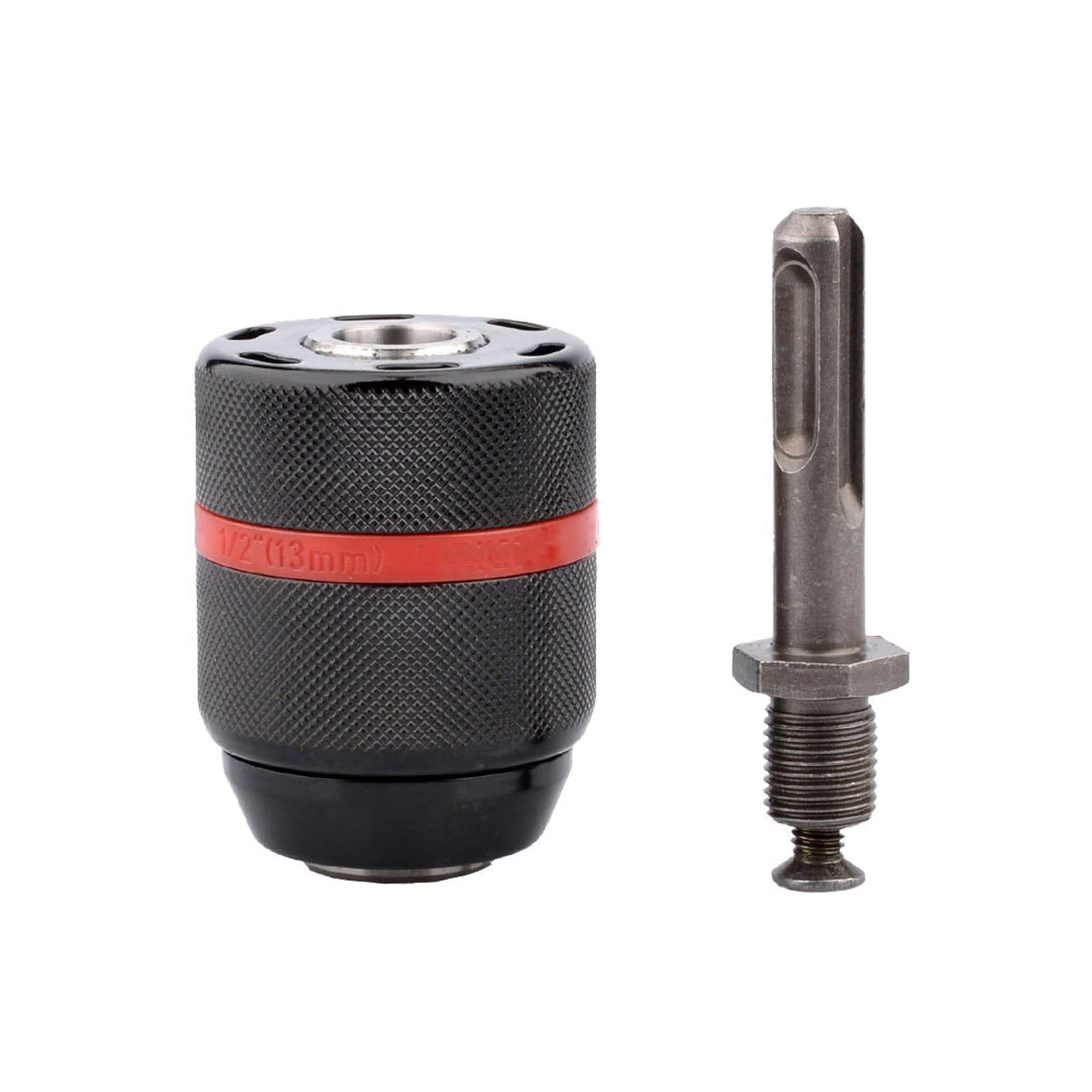 adapter uchwytu wiertarskiego, Metal Heavy Duty 1/2-20UNF 13mm bezkluczowy uchwyt wiertarski z chwytem sześciokątnym/SDS/gniazdo kwadratowe żeńskie Adapter sprzętu(Chuck and SDS Plus)