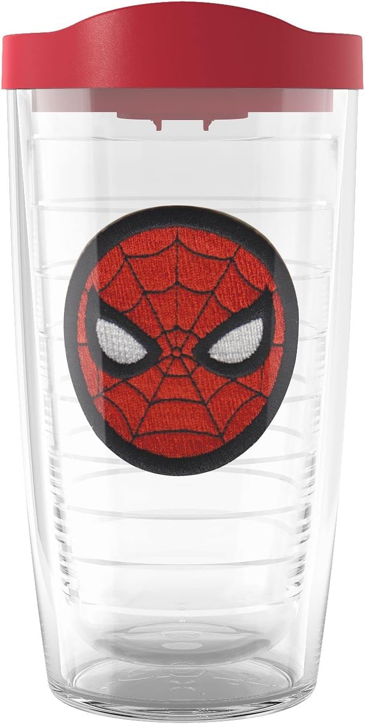 Tervis Marvel Spider-Man Spidey Made in USA Double Walled Insulated Tumbler Travel Cup Keeps Drinks Cold & Hot, 16oz, Classic
