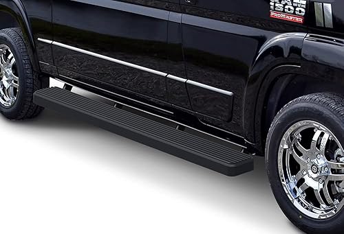 Miniatura 4 de APS Estribos negros prémium de 6 pulgadas compatibles con Ram ProMaster de 118 pulgadas distancia entre ejes 14-23