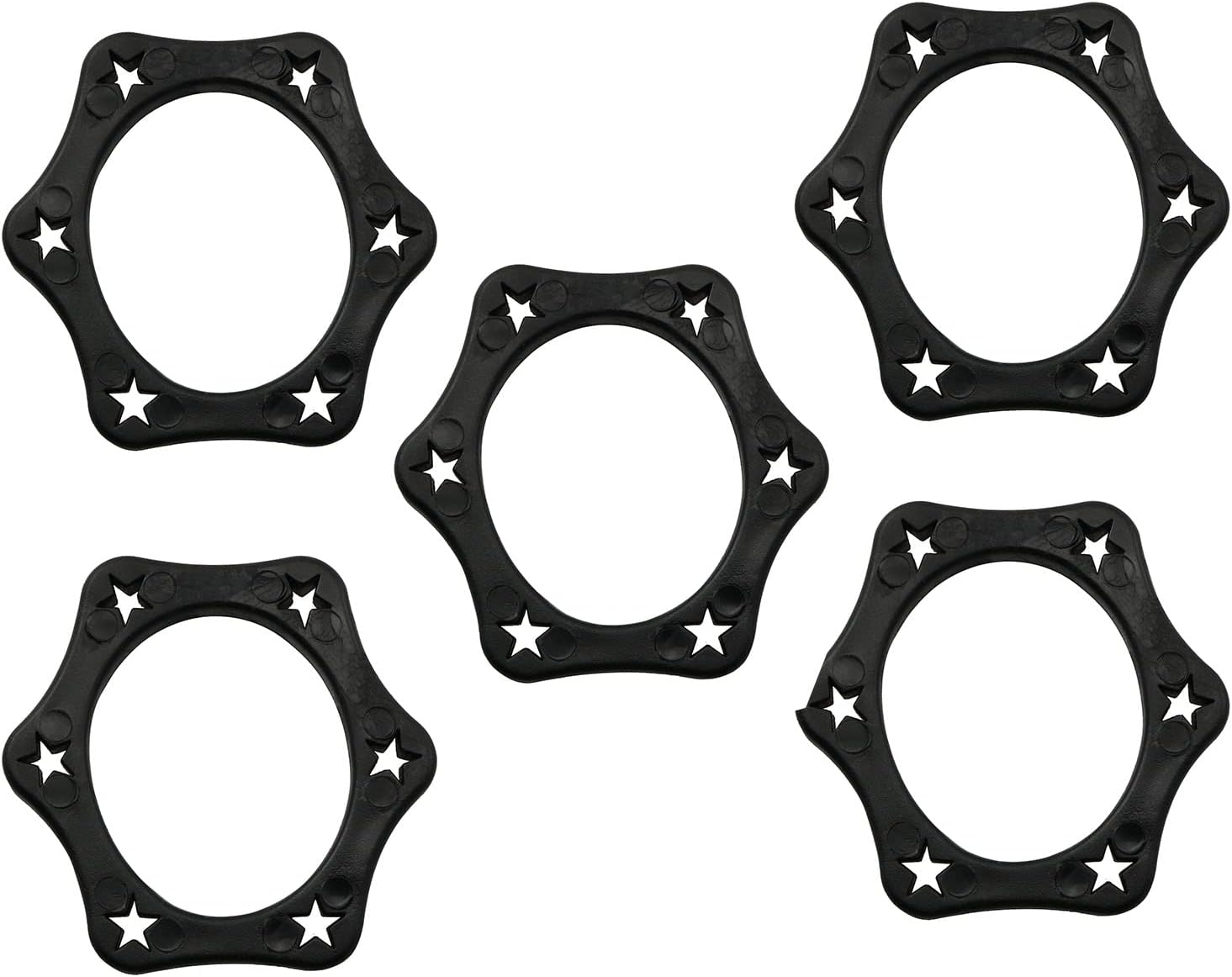 Microphone Protection Ring LQ Industrial 5PCS Hexagonal Rubber Anti-Slip Shock Protection Rings Anti-Rolling Protective Covers Holders for Handheld Wireless Mic Microphone
