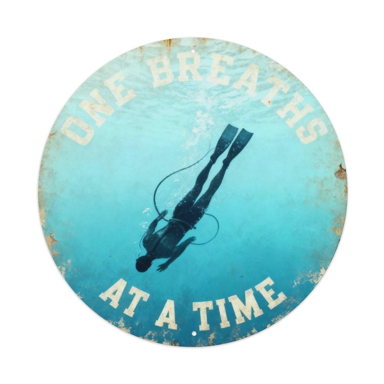 One Breath At A Time Metal Tin Sign Plaque