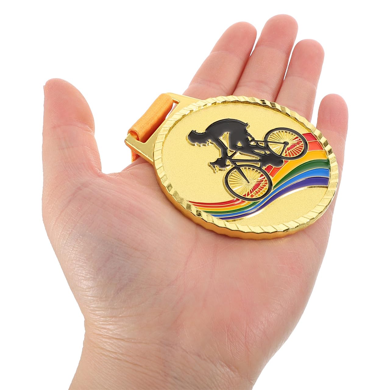 HEMOTON Medaglia Trofeo Ciclismo Oro 1 ° Posto Premio Per Corsa E Feste Sportive Medaglia Per Prestazioni Eccezionali Nel Ciclismo