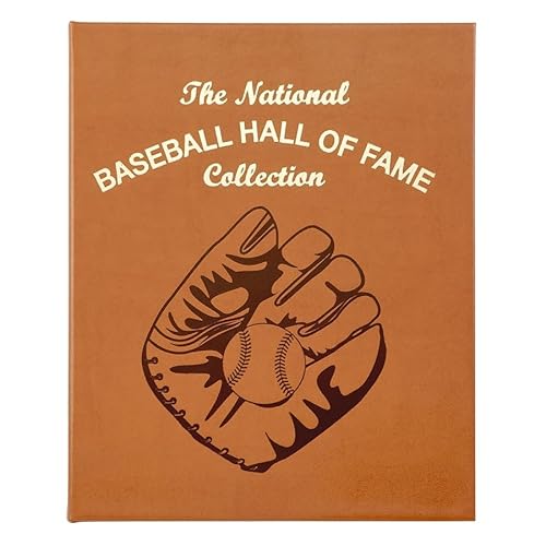 Graphic Image National Baseball Hall of Fame - Leather Book - BSB-Hall-BND-TAN