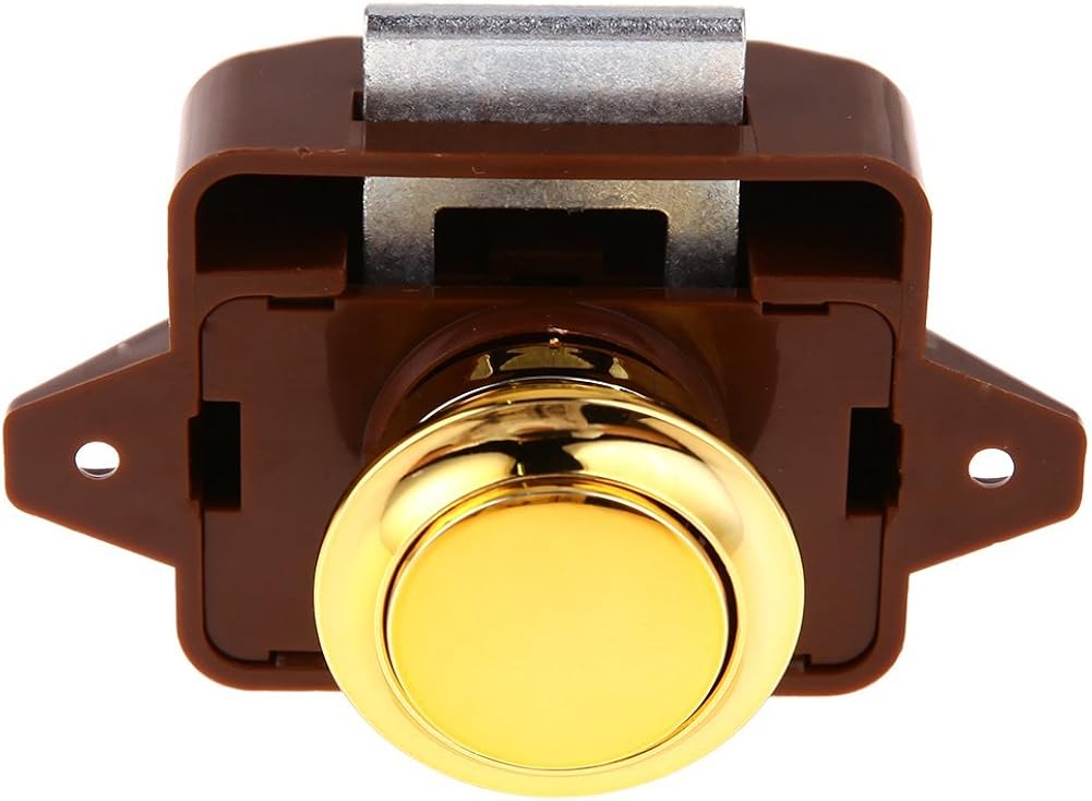 Unbrand Push Lock Button Catch Lock Cupboard Door Knob Motorhome RV