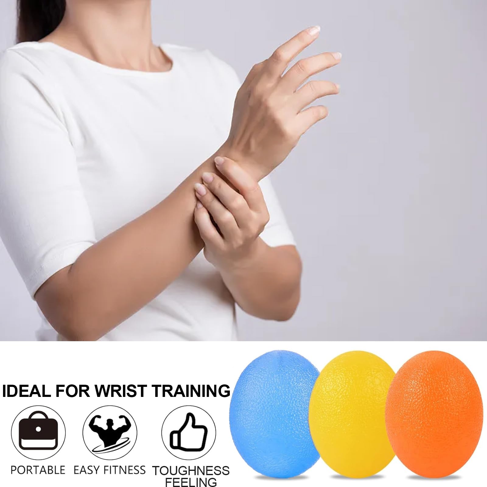 Set 5 Palline Antistress E Rinforzatori Mano - Allenatore Presa Per Musicisti, Sportivi E Ufficio - Foto 5