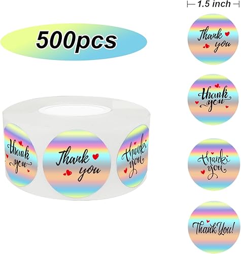 Miniatura 2 de Starboling - Calcomanías de agradecimiento, 500 unidades de 1.5 pulgadas con leyenda "Thank You for Supporting My Small Business", para suministros