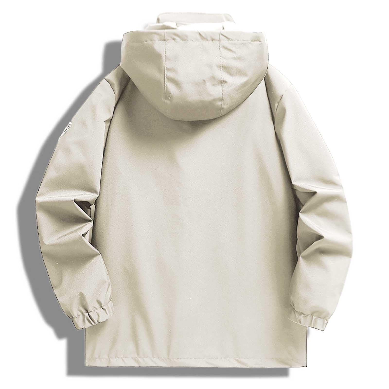 Generisch Wintermantel Herren Slim Fit Dufflecoat, Herren Anorak Funktionsjacke mit atmungsaktiver Hardshell Technologie für Outdoor Aktivitäten Alltag
