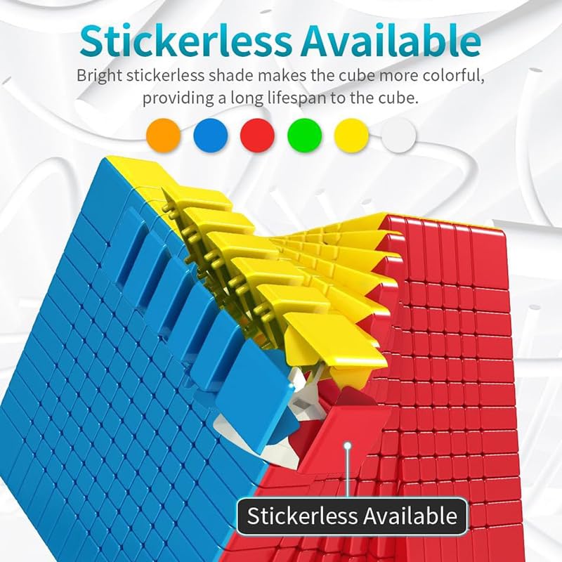 Image of HAWKISTER Moyu Mfjs Meilong 12X12X12 Cube Stickerless High Speed Cube (12X12 Mofang Jiaoshi Cubing), 93Mm Size, For Kid