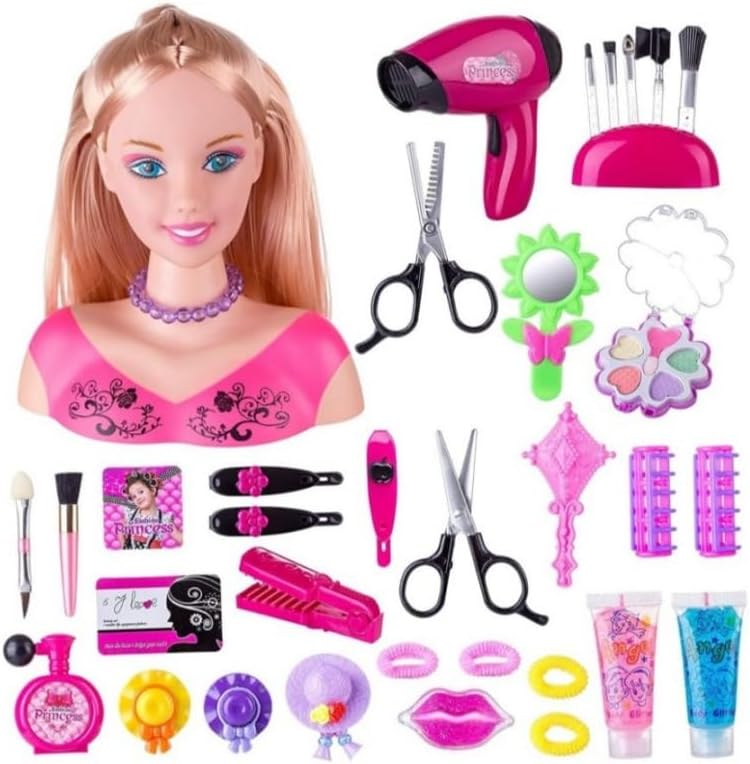 Kids Hairdressing Makeup Dolls, Makeup Hairdressing Doll Styling Head