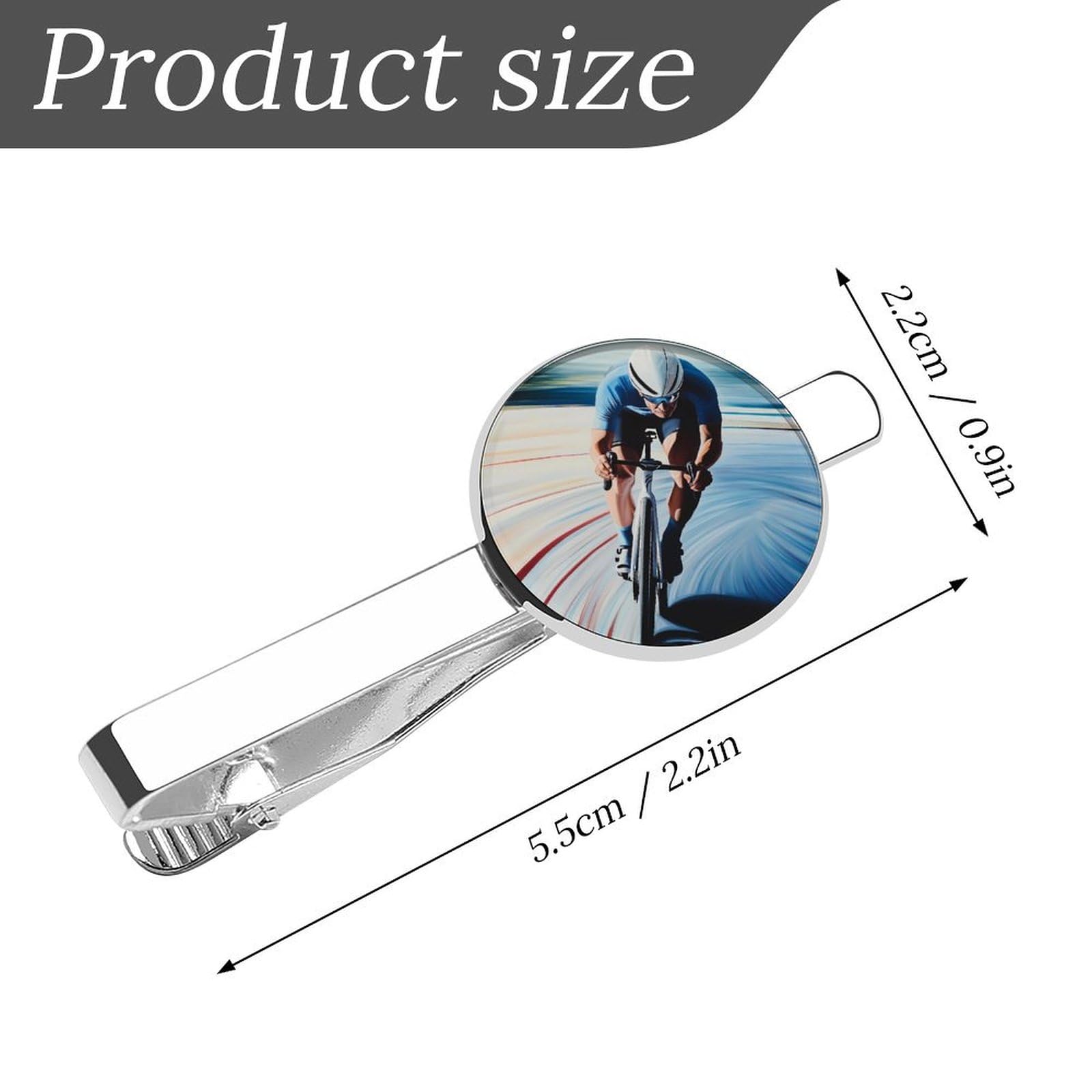 Racing Riding Men's Tie Clip Tie Bar Round Tie Clasp Classic Tie Tack Pins Jewelry Accessories