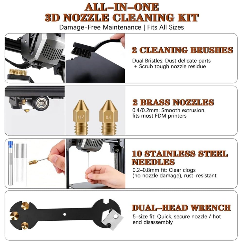 Kit de Herramientas para Impresoras 3D en 66 Piezas