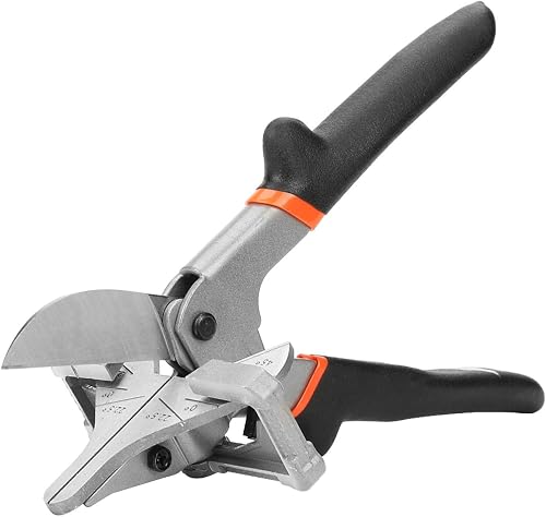 PVC Trunking Tube Miter Multifunctional Trunking,Stainless Steel Blade,Multi Angle Miter Gasket Trim Cutter Hand Tool 0-135Degree Adjustable
