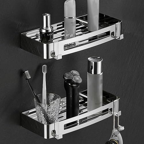 Miniatura 9 de Organizador de ducha de esquina, estante de baño, accesorios de baño (tamaño  oro 1 capa)