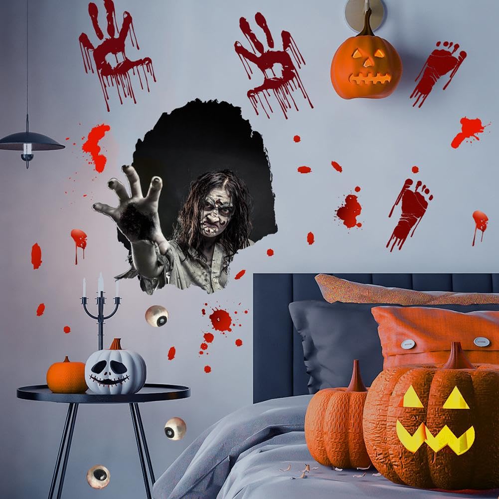 Autocollants Horribles Pour Abattant De Toilettes Pour Salle De Bain, Halloween, Salle De Bain, Maison, 30 X 30 Cm