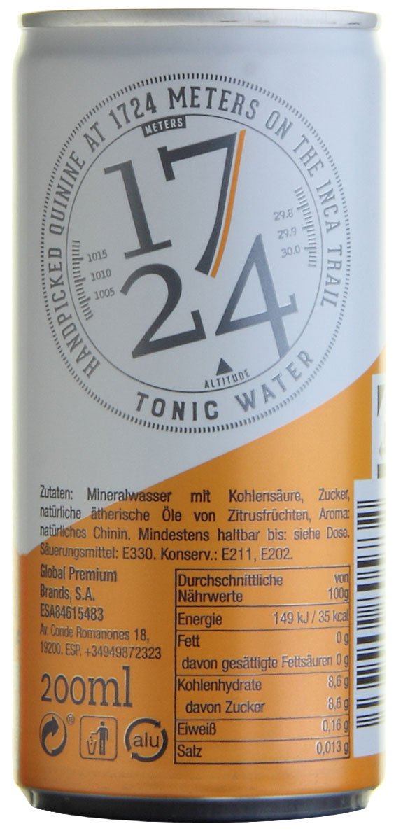 Tonic Water Barattolo 1724 (6 x 0,2 l)