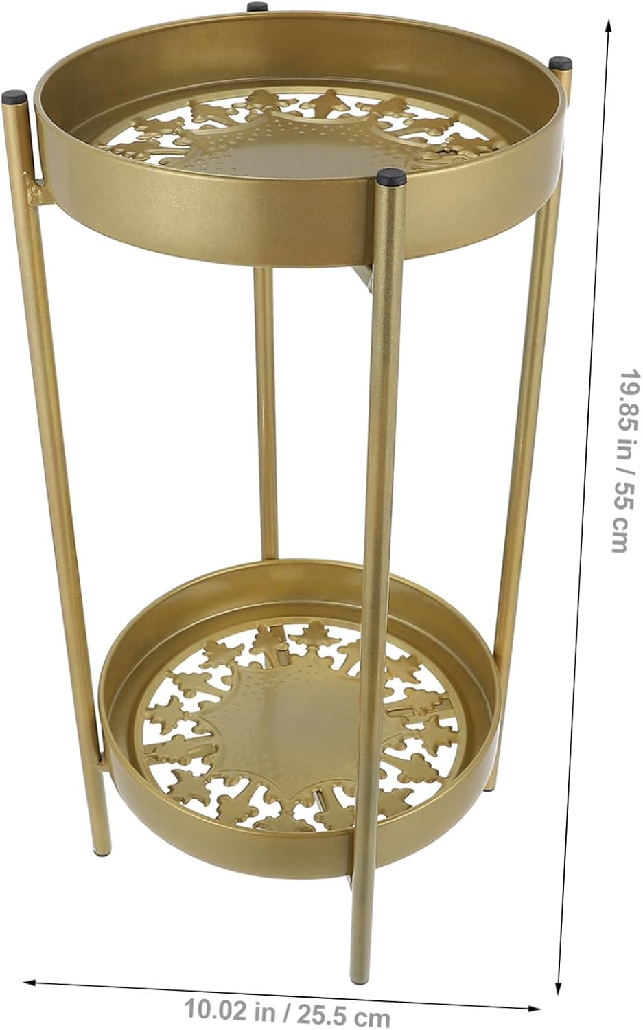 UPKOCH 1pc Indoor Double-layer Decorative Flower Stand Plant Shelf for Room and Balcony Storage Rack for Multiple Flower Pots Finish