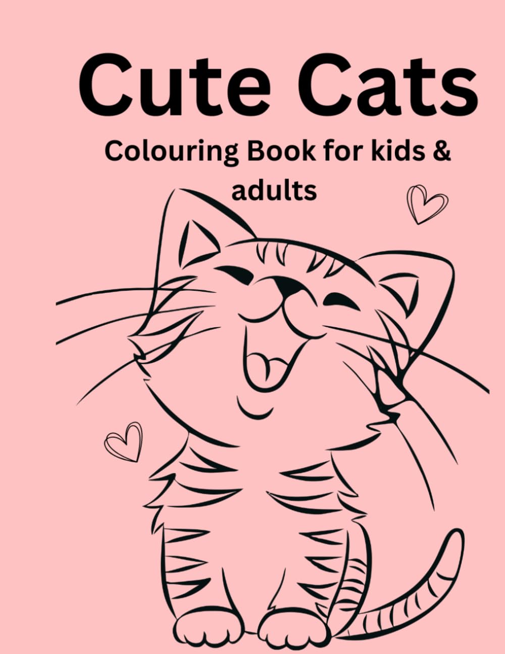 Cute Cats: Colouring Book for Kids & Adults