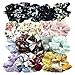 Produktbild 20 Stück Chiffon Haargummis Set, Bunte Haargummis Scrunchies Elastische Haarbänder Gummibänder für Frauen Mädchen Pferdeschwanz Haarschmuck (20 Stück)