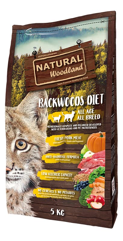 Natural woodland cat/gattino backwoods dieta cibo per gatti 5 kg
