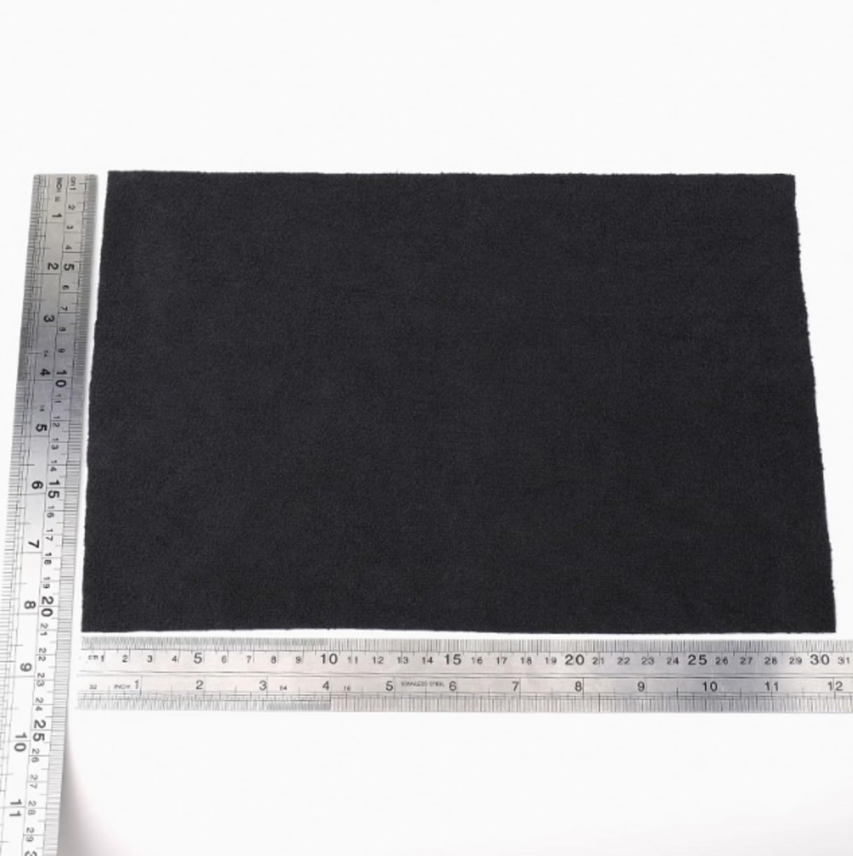 YJIUYUANQ Super Soft Self Adhesive Silent Hook and Loop Fastening Fabric DIY Clothing Accessories DIY Handmade Materials, 20x30cm (Black)