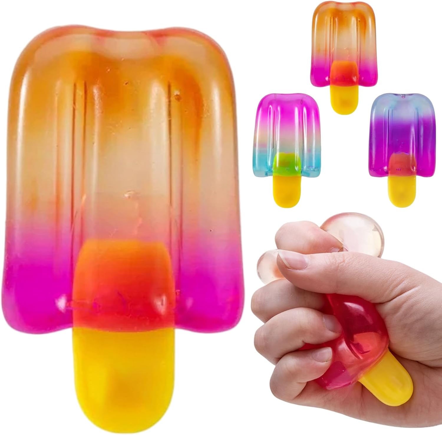 Ice Cream Squeeze Squishies, Summer Sensory Stress Relief, for Anxiety Relief Everyone, Birthday Gift for 3+ (Style-B)