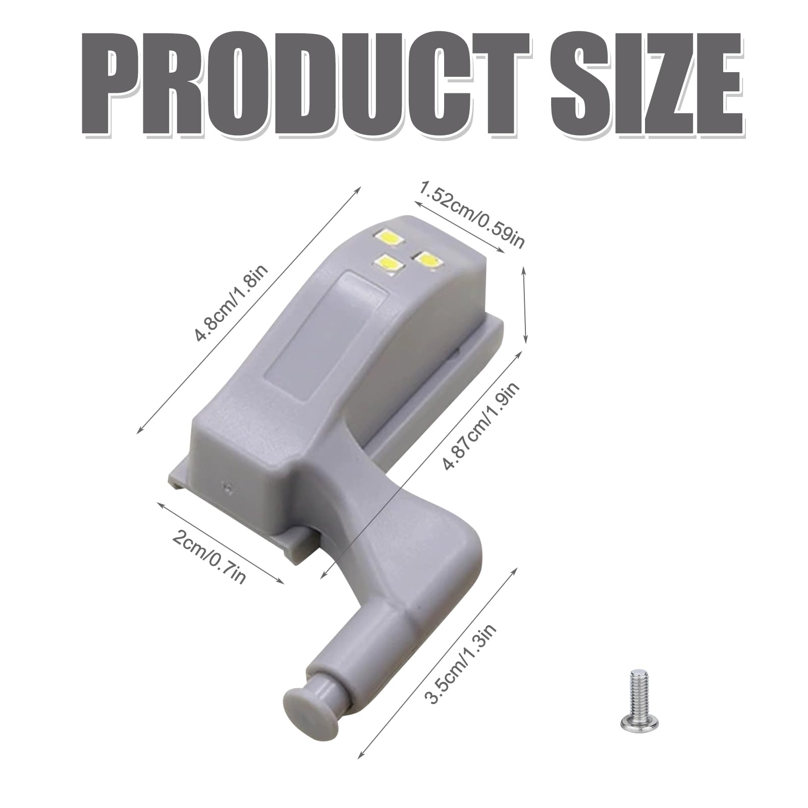 Hinge LED Light, Pack of 10 Cabinet Lighting with LED Motion Sensor - Image 2