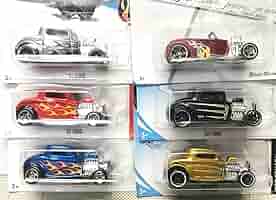 Amazon.co.jp: ホットウィール 32 FORD フレームズ ZAMAC6台