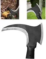 1 peça de foice dupla de aço manganês alto, foice de grama de aço, capina manual agrícola, espessura da lâmina 2,8 mm, foice de remoção de ervas daninhas para cortar grama ao ar livre, cortar