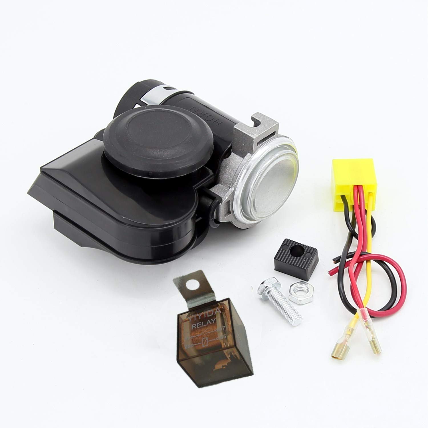 Viping Car Horn 12V 135DB Air Horn Snail Electric Pump Sound Horn Super Sound Horn Chrome Aluminum Car Horn with Compressor car speaker Can be used for any 12V car Truck SUV Ship Motorcycle Bus ect