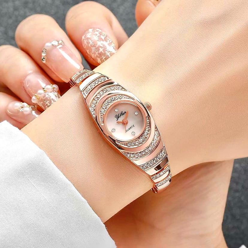 Image of M3 Trader Fashion Trend Luxury Women's Bracelet Quartz Watch with Matching Bracelet - Elegant Small Dial Wristwatch Set for Girls & Women, Stylish Gift Watch