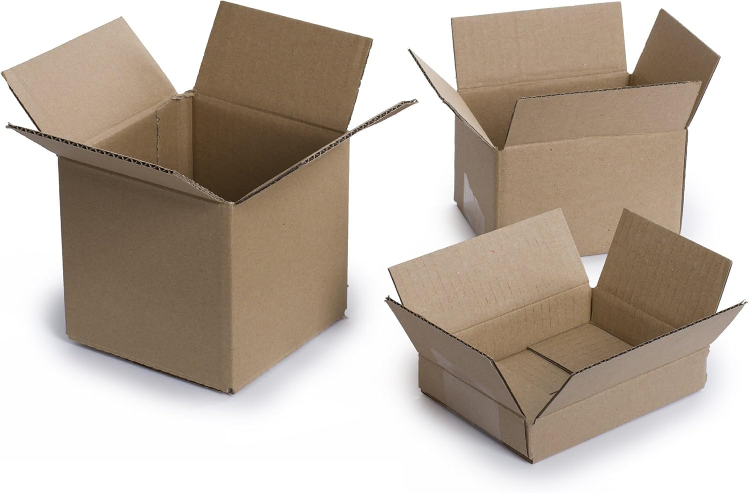 200 Stück Faltkarton 150x150x150 mm Versandkarton klein E-commerce Karton 1-Wellig Braun Kartonage Verpackung Postkarton Versandschachtel Paket Päckchen