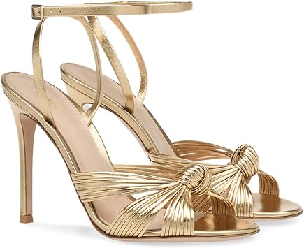 Amazon.com: Sandalias de tacón alto para mujer de 4.7 in, con tirantes  abiertos, tacones de aguja, moda, fiesta, graduación, discoteca, desfile de  moda, dorado, 46 EU : Todo lo demás