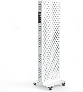 ODISON HY-MRB1500W Red Light Therapy Panel for Wellness & Recovery, 660nm Red + 850nm NIR, 420W Output, 600x5W LEDs, Dimmable & Pulse, Remote + Timer, Rolling Stand White