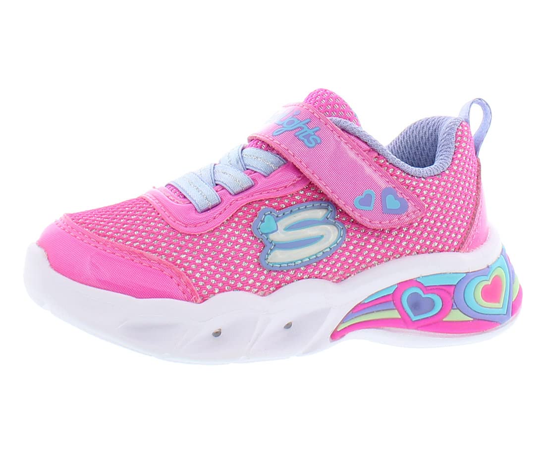Skechers Sweetheart Lights Infant/Toddler Shoes Size 5, Color: Pink/Multi-Colored-Pink