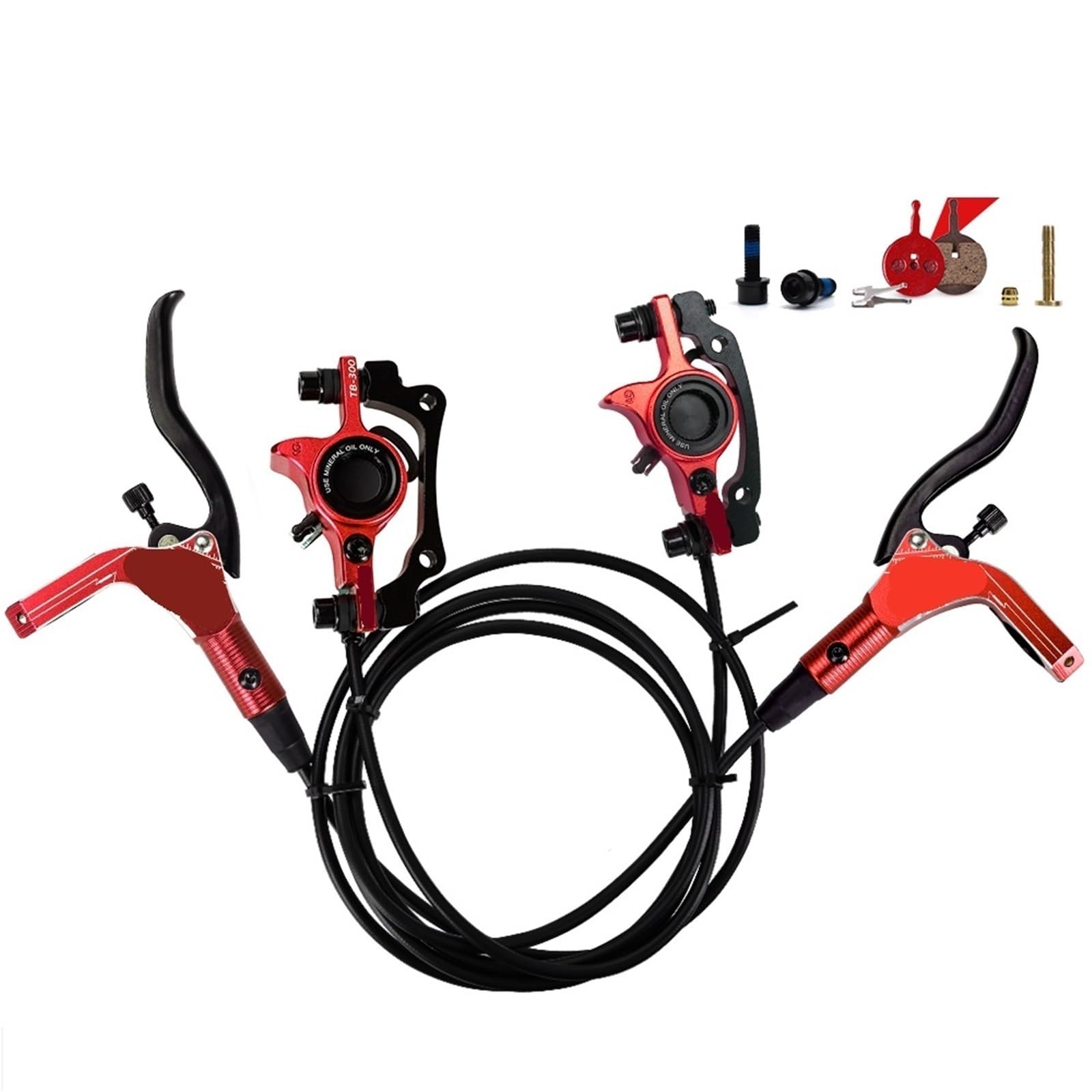 Generico Set Freno A Disco Idraulico MTB Rotore da 160 Mm Anteriore Posteriore 22,2 Mm Maniglia A Pilastro for Bici