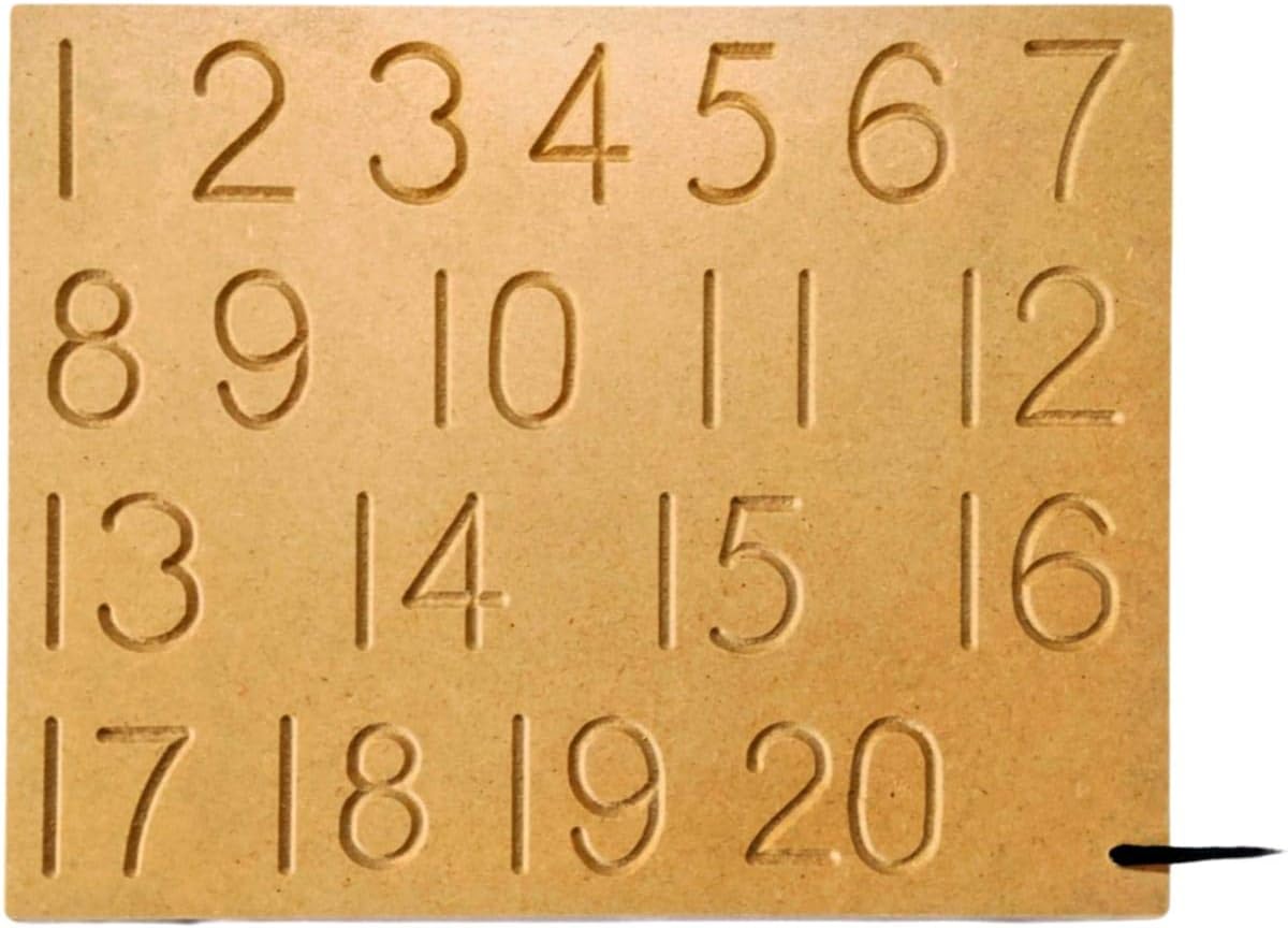 JOYLAND Capital Numbers Writing Practice Wooden Tracing Boards Educational Toys for Kids with Dummy Pencil | Letter Educational Slate | Learning Board for Baby (Number)