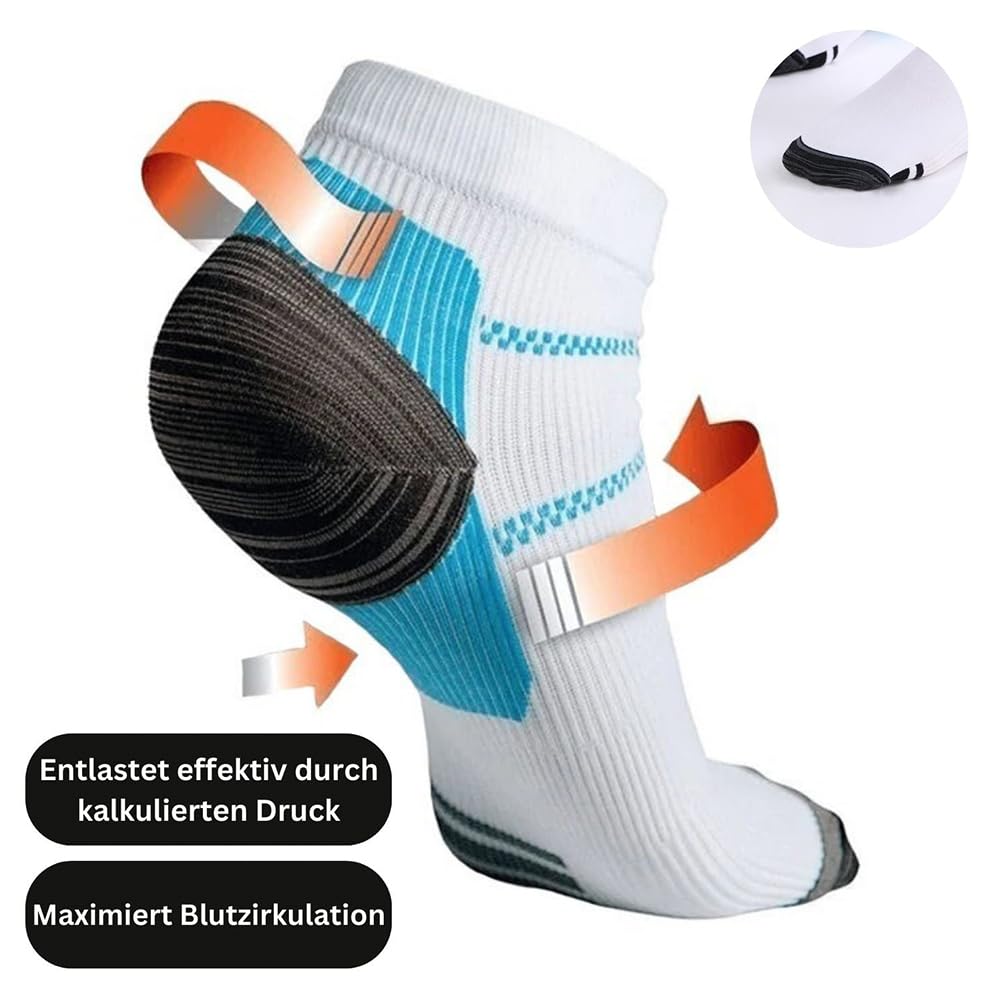 MEIION Calzini energetici – Calzini ortopedici a compressione calzini sportivi in microfibra per corsa, trekking, ciclismo e fitness, traspiranti e antiodore