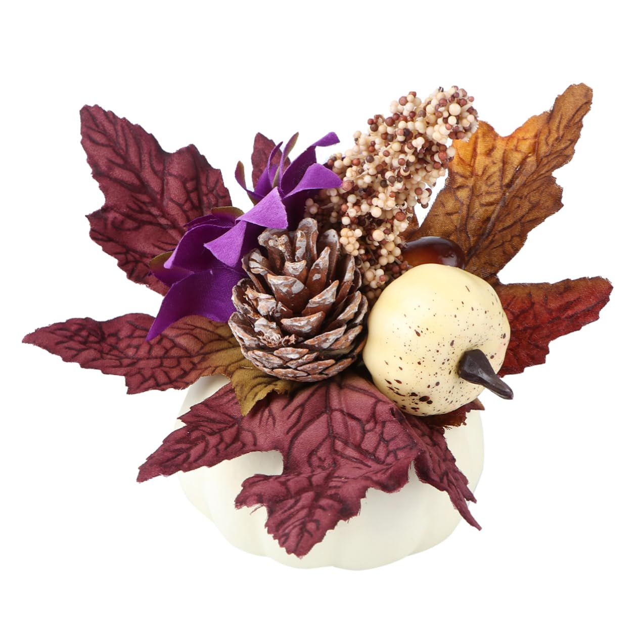 PRETYZOOM 1pc Halloween Pumpkin Decoration Pumpkin Props Decorative Pumpkins Dining Room Table Decor Unique Decor Mini Pumpkin Autumn Color Decoration Household White Decorations