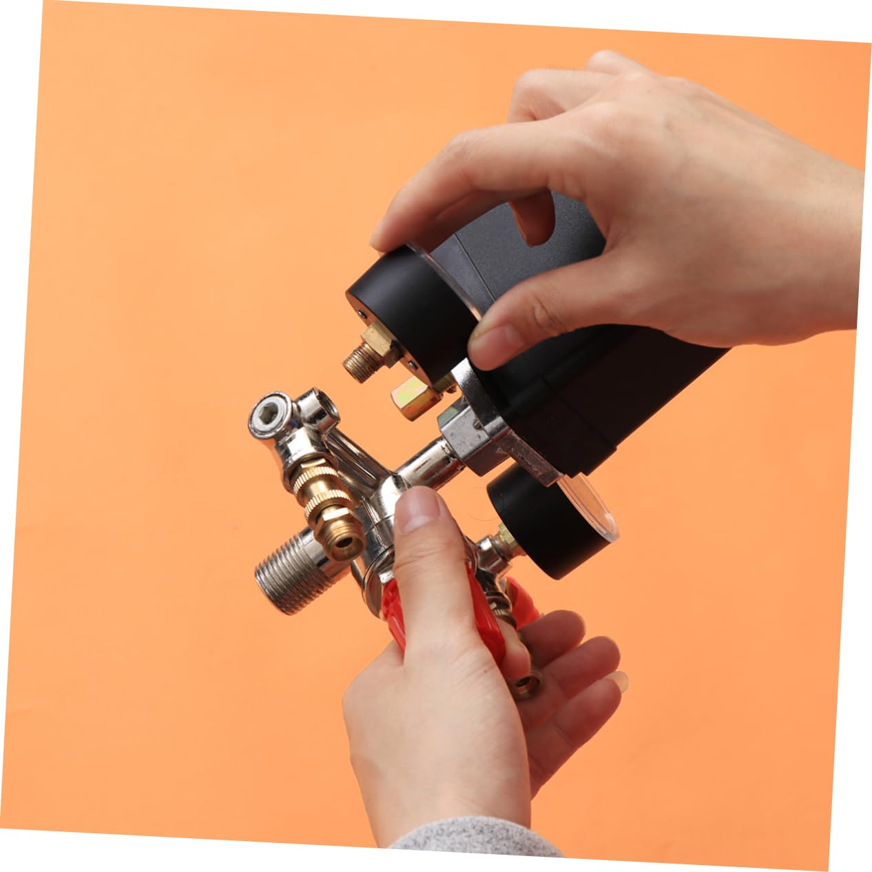 Pressostato Compressore Aria 16a 1, 25 Mpa con Manometro | Regolatore di Pressione in Metallo, Installazione Semplice, Risparmio Energetico, per Compressore Aria
