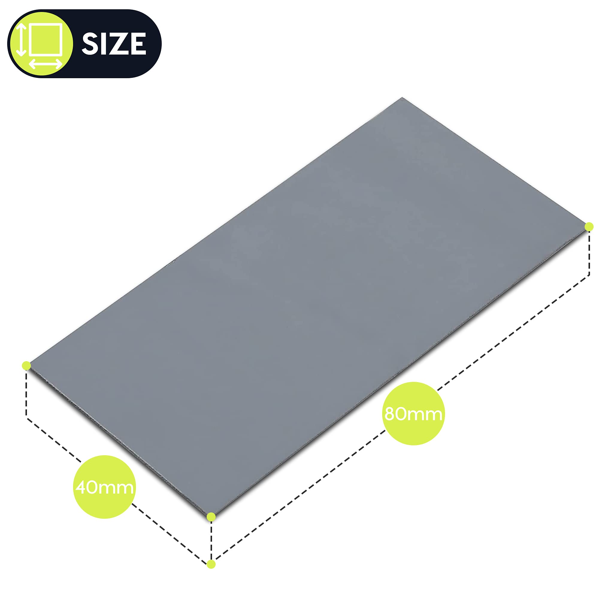 Gelid Solutions GP-Extreme 80x40x3.0mm (2pcs)-Pads Thermiques 12W-Excellente Conduction Thermique-Comble les Espaces Idéal Installation Facile