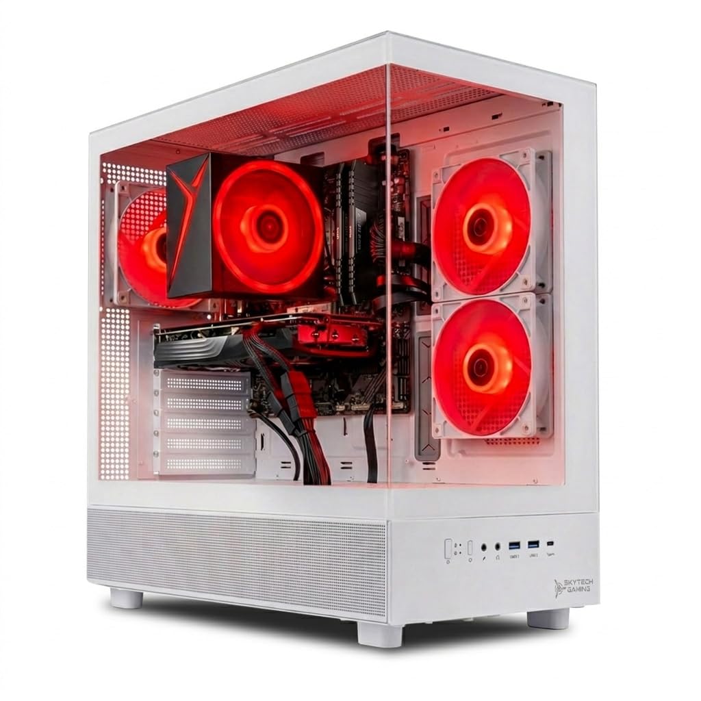 Skytech Azure 3 Gaming PC Desktop, Ryzen 5 7600 3.8 GHz (5.1GHz