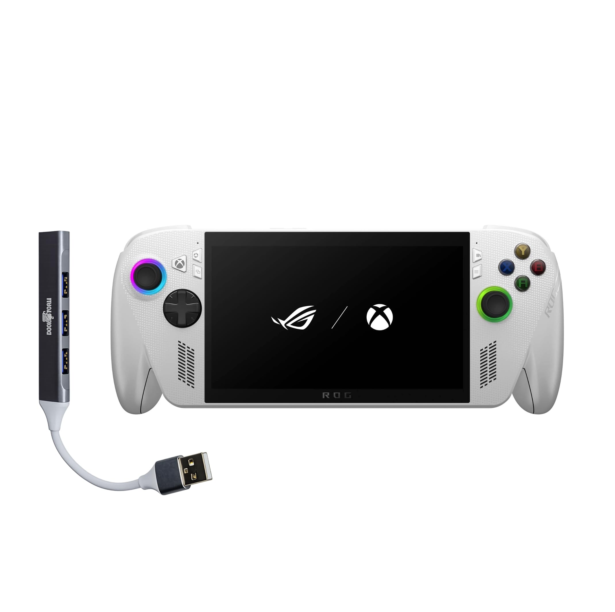 ASUS ROG Xbox Ally Gaming Handheld 7" 120Hz Touchscreen IPS Display (AMD Ryzen Z2 A, 16GB LPDDR5X, 2TB SSD, AMD RDNA 2 Graphics, Fingerprint, WiFi 6E, Bluetooth 5.4, Win 11 Home) with DKZ Hub