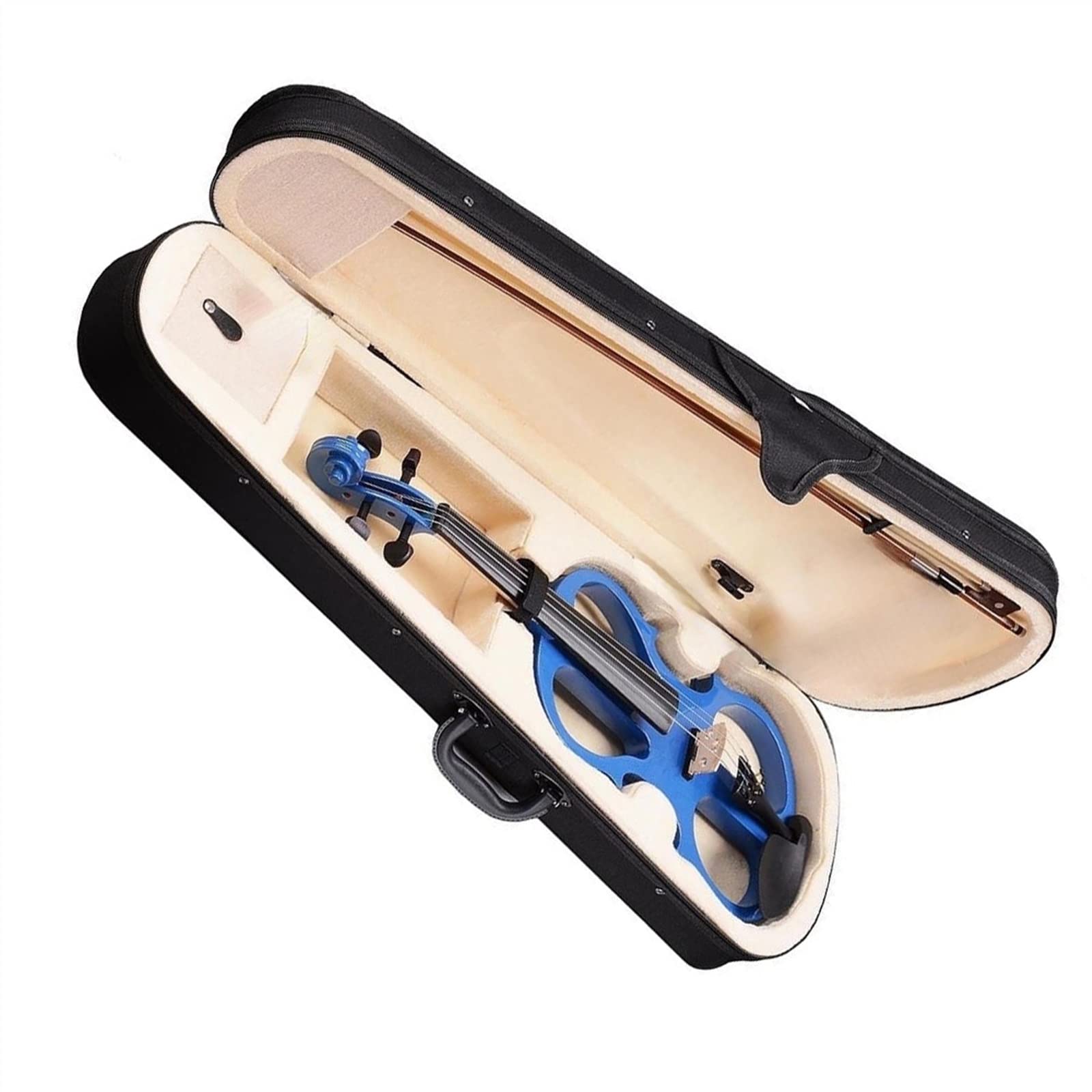 Violini per Studenti 4/4 Violino Elettrico Equilibrio Suono Full Size Violino Elettrico Violino In Legno Massello Con Set Di Custodia Nera Professionale Violino