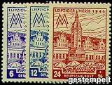 Goldhahn Markenqualität Goldhahn SBZ Nr. 162AZ-164AZ gestempelt Leipziger Messe 1946\