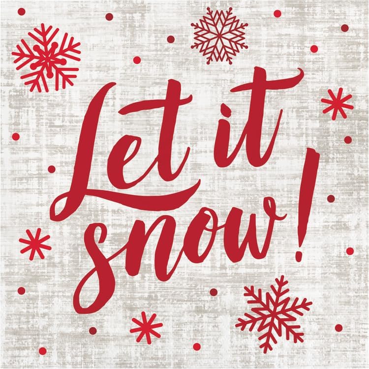 Snowflake Themed Party Supply Pack | Bundle Includes Paper Dinner Plates, Dessert Plates & Napkins for 8 People | Fun "Let it Snow" Winter Holiday Theme image 5
