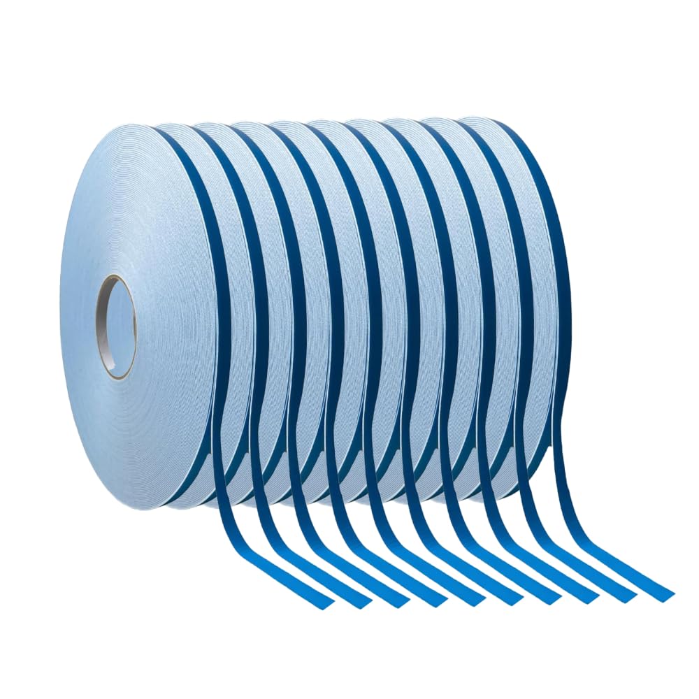 I K H E MALARKA 45 metri nastro biadesivo extra forte universale per oggetti leggeri – Articolo/larghezza 9 mm, spessore 1 mm (10 pezzi – 450 metri)