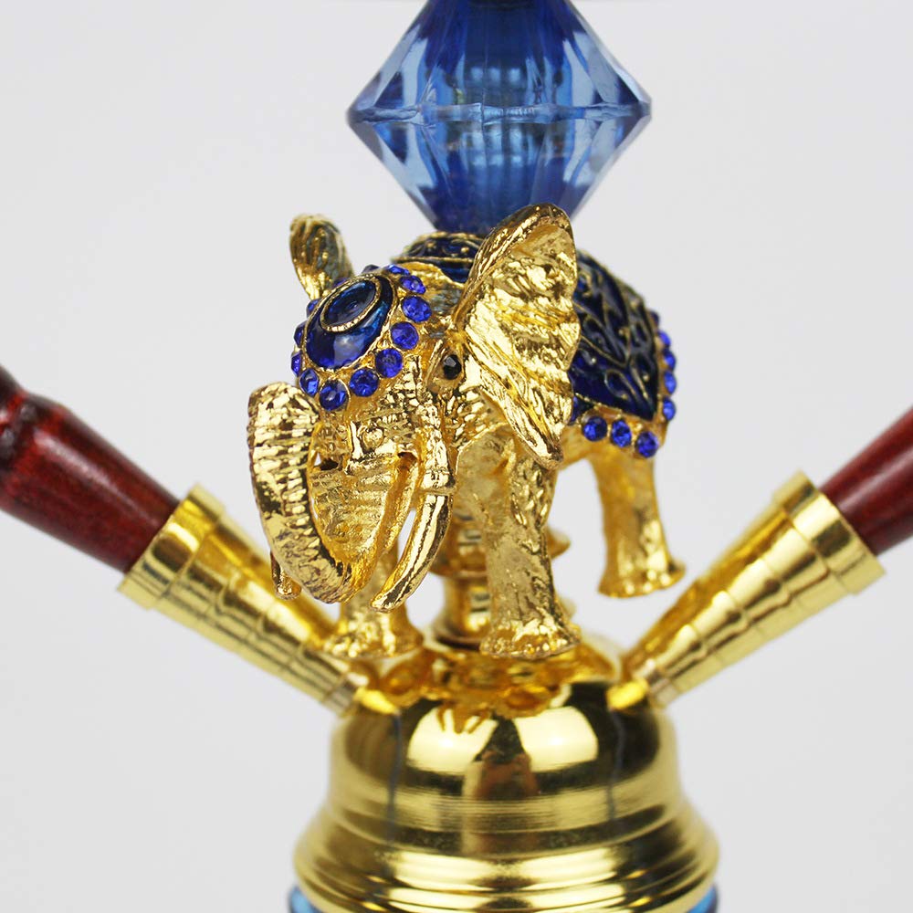 Juego Completo de Cachimba Shisha con Sistema de Control de Calor, Tazón, Manguera de Silicona Lavable, Soporte de Cenicero Cuerpo de Vidrio Juego Completo de Shisha