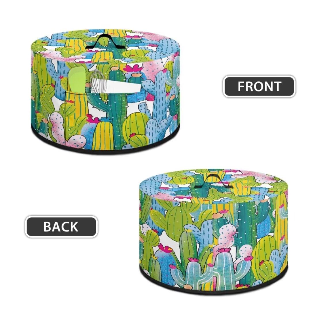 GOSTONG Appliance Dust Covers for Kitchen Slow Cooker Covers with Handle and Pocket Covers Appliances Decorations Kitchen Utensils, Cactus Green