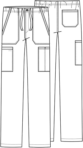 Miniatura 6 de Cherokee Scrubs for Men Tapered Leg Cargo Scrub Pants with Zip Fly, 5 Pockets Elastic Waist 2-Way Stretch & Easy Care WW190